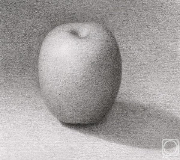 Академический рисунок яблоко