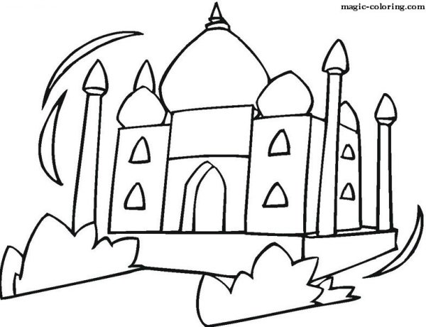 Город в пустыне раскраска