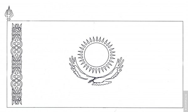 Флаг Казахстана для распечатки