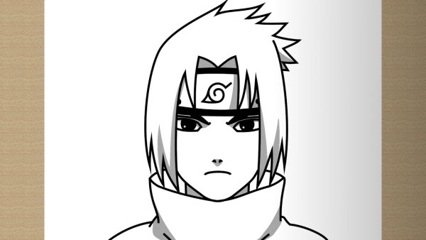 Наруто и Саске для срисовки