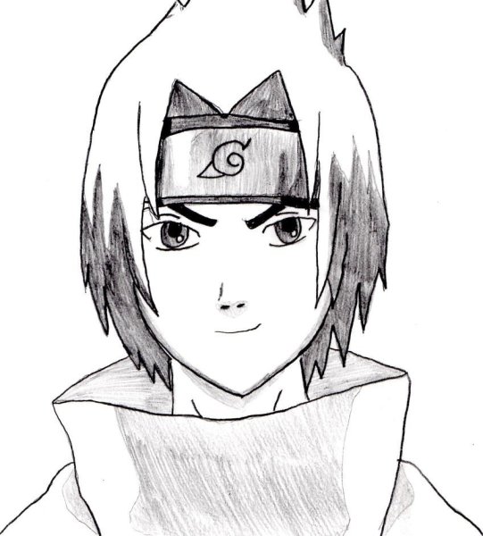 Аниме Саске карандашом для срисовки