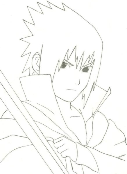 Саске карандашом для начинающих