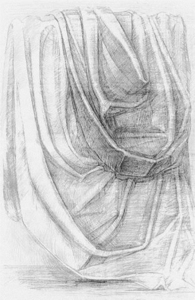 Рисование драпировки карандашом