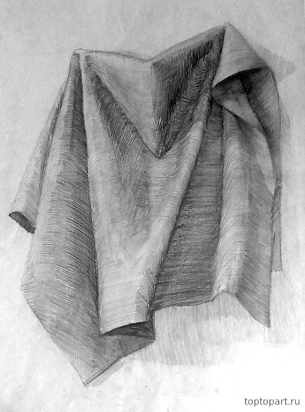 Рисование драпировки карандашом