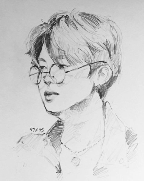 Suga of BTS В карандаше