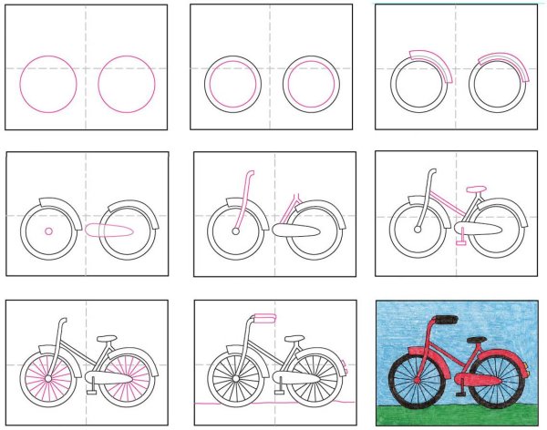 Велосипед рисунок для детей