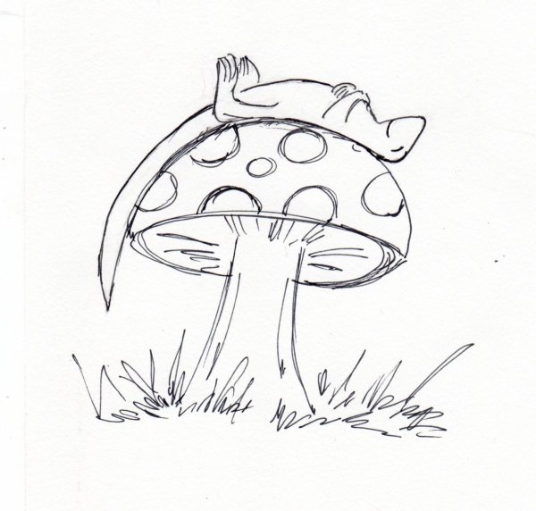Нарисовать мухомор