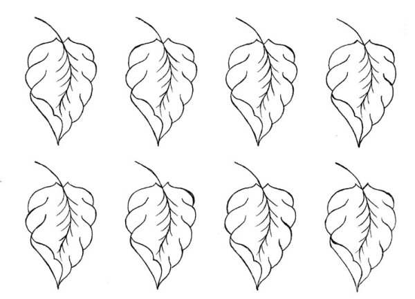 Березовый лист карандашом