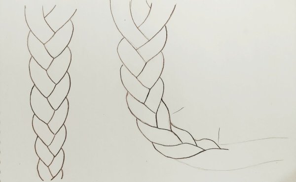 Рисовать косички