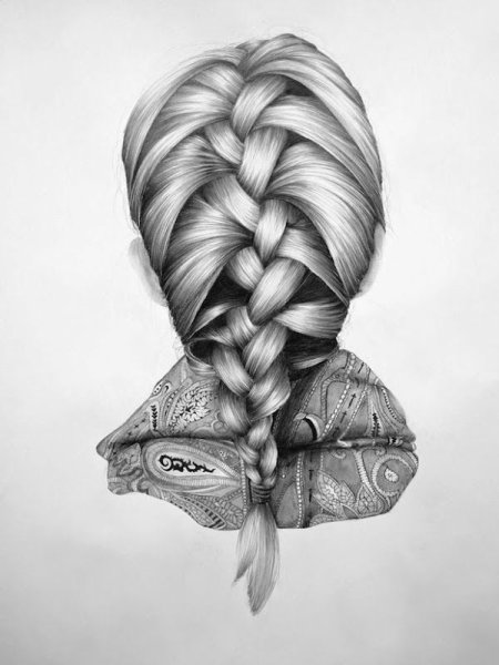 Косы для срисовки карандашом
