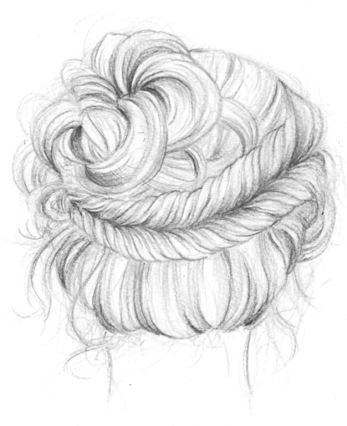 Косичка рисунок карандашом