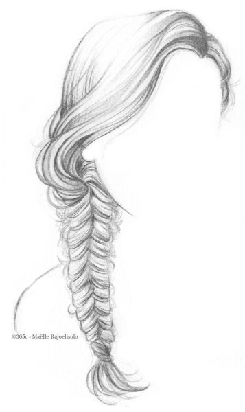Рисование локонов волос