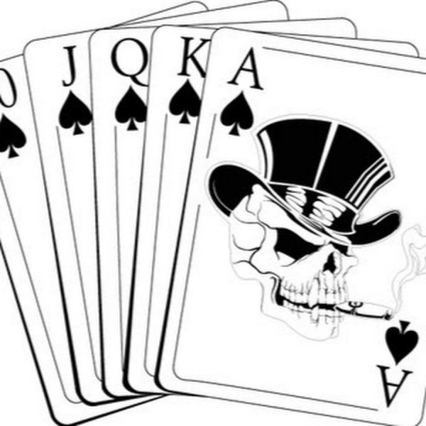 Наклейки карты игральные