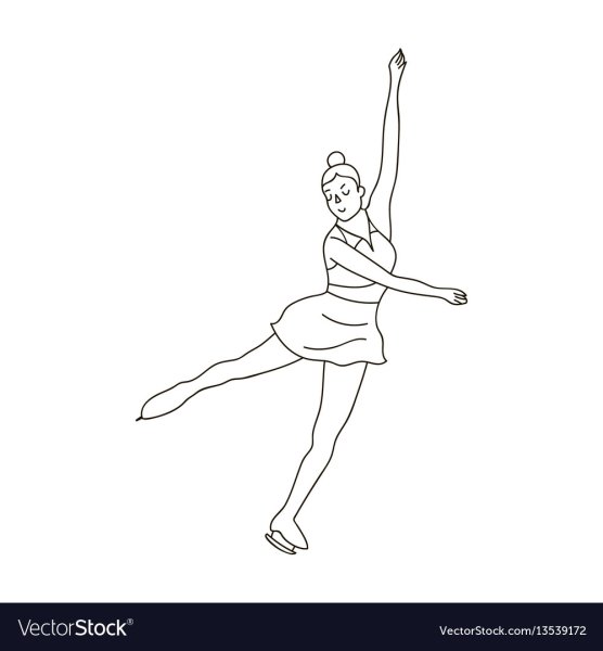 Заготовки для рисования фигуристка