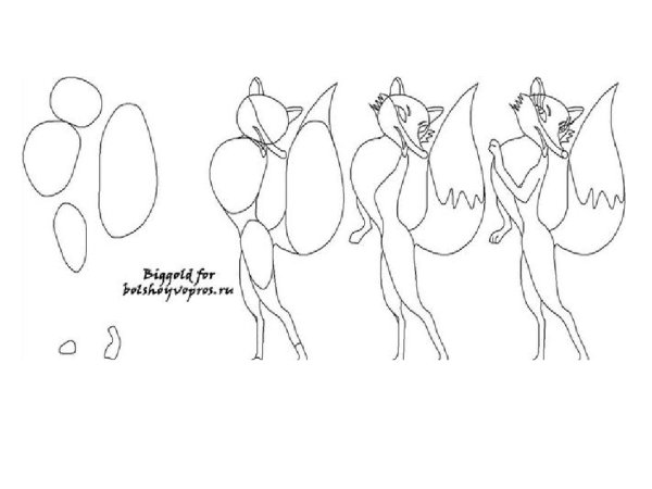 Эскиз басни Крылова ворона и лисица