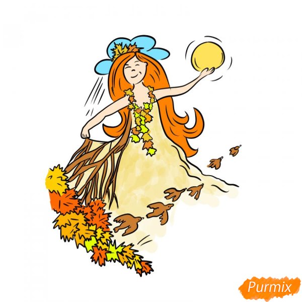 Раскраска ОС девочка