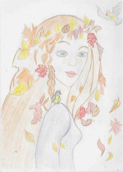 Портрет осени шаблон для аппликации