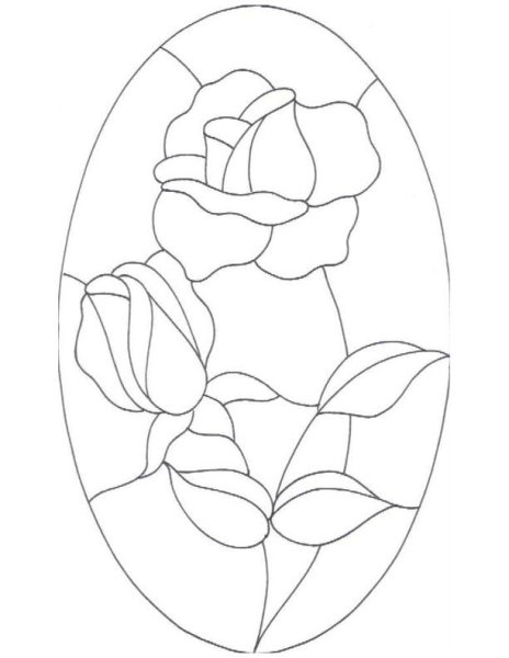 Витраж раскраска для детей