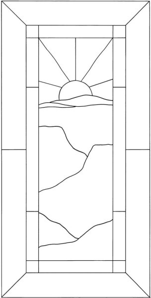 Витраж раскраска для детей