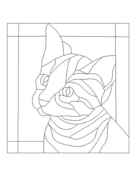 Витраж окна трафарет