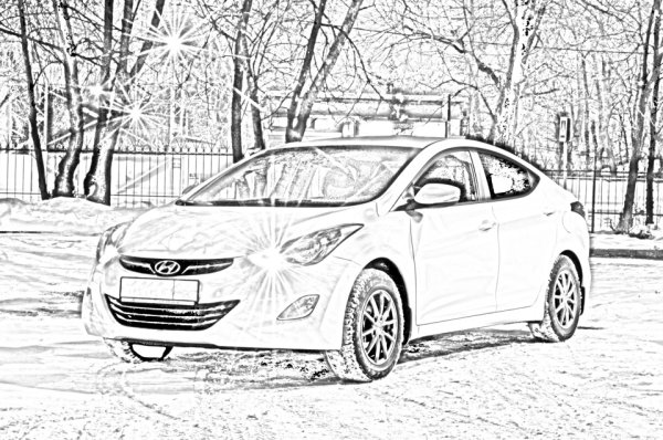 Раскраска машина Хендай Элантра