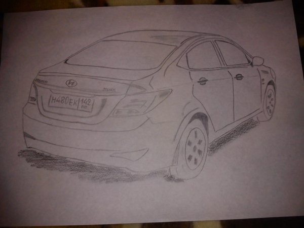 Hyundai Solaris рисунок