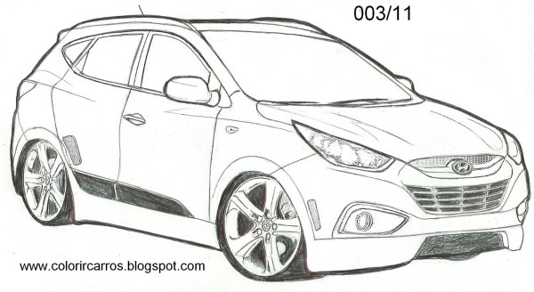 Hyundai ix35 раскраска