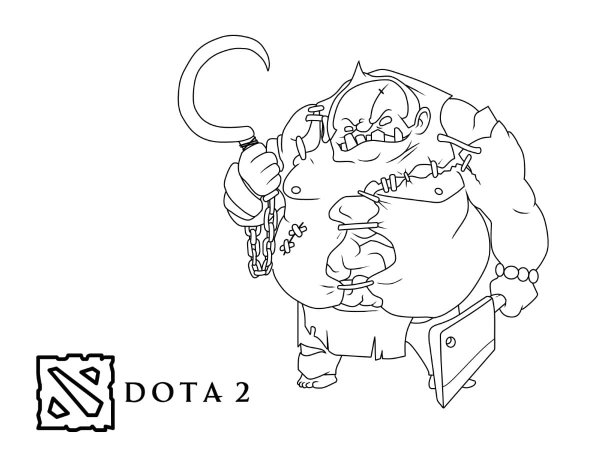 Pudge дота раскраска