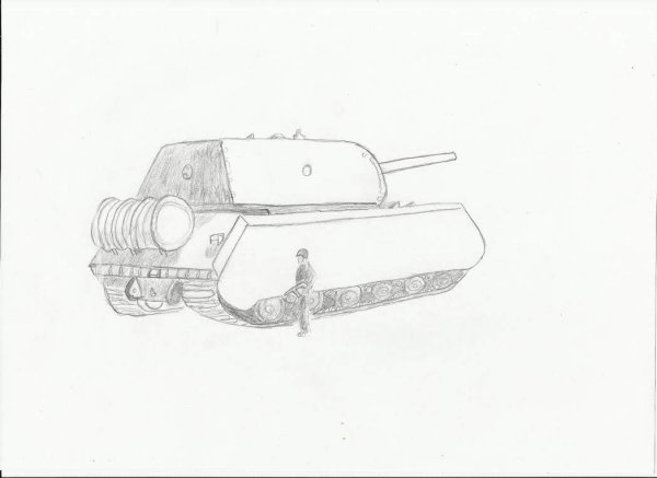 Танк Маус рисунок
