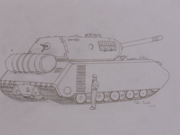 Танк Маус сбоку