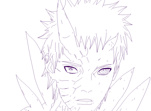 Раскраски Наруто Обито Учиха