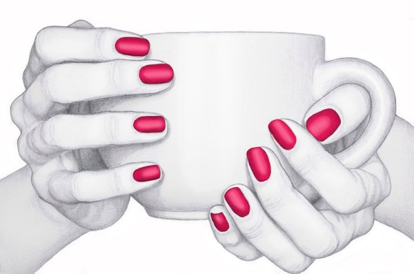 Нарисованная рука с ногтями