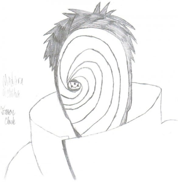 Раскраска Наруто Тоби