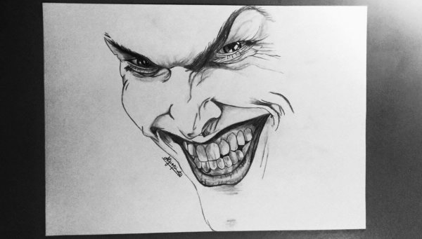 Крутые рисунки карандашом Джокер