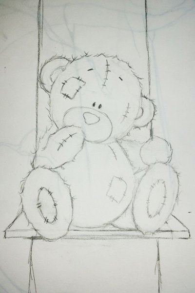 Поэтапное рисование мишки