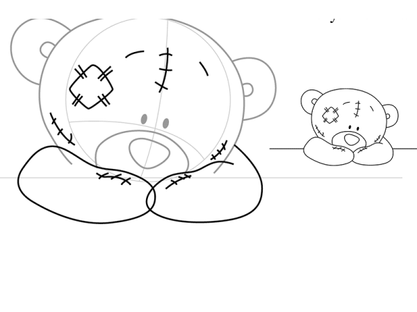 Медвежонок рисунок карандашом