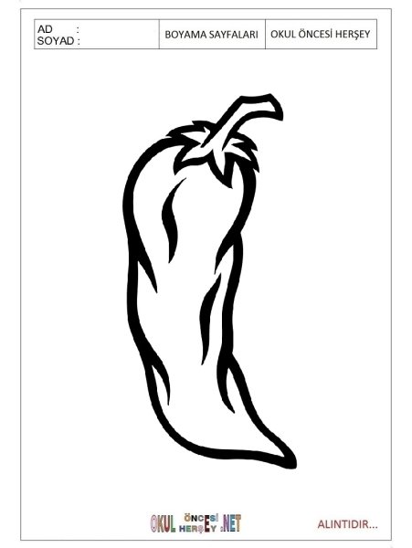 Перец раскраска