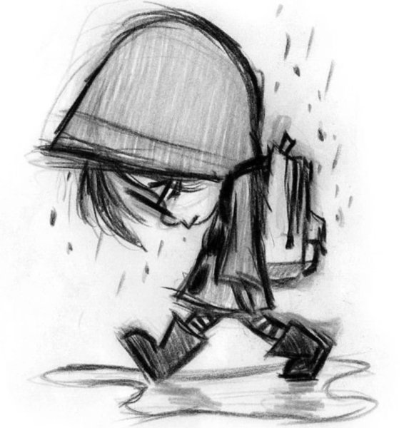Грустные рисунки