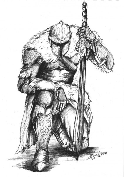 Воин рисунок
