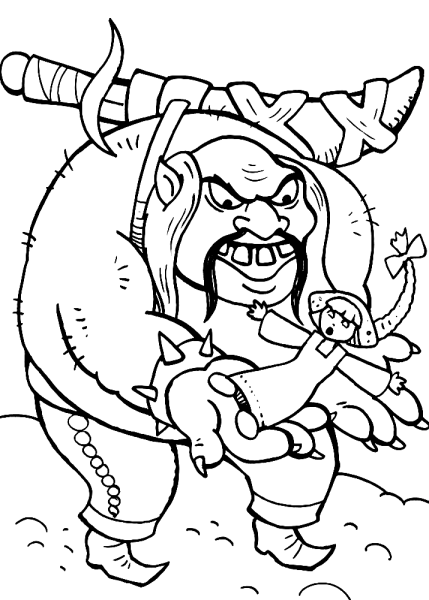 Соловей разбойник раскраска