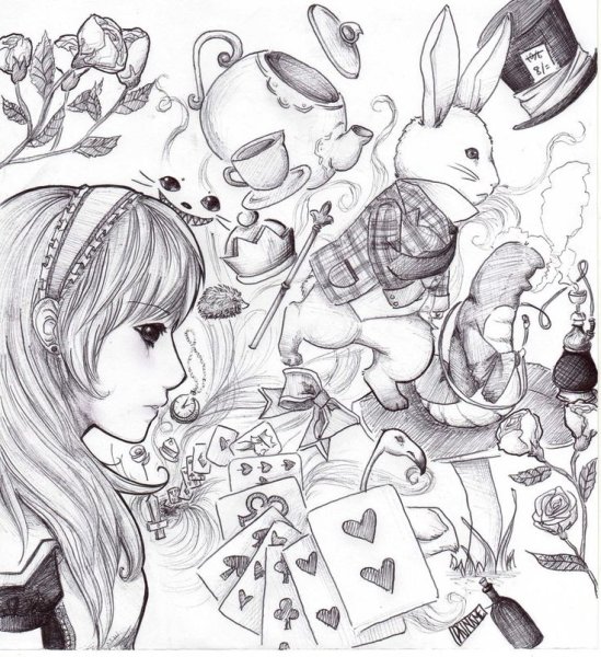 Иллюстрации на тему Алиса в стране чудес