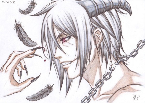 Аниме для срисовки парни демоны