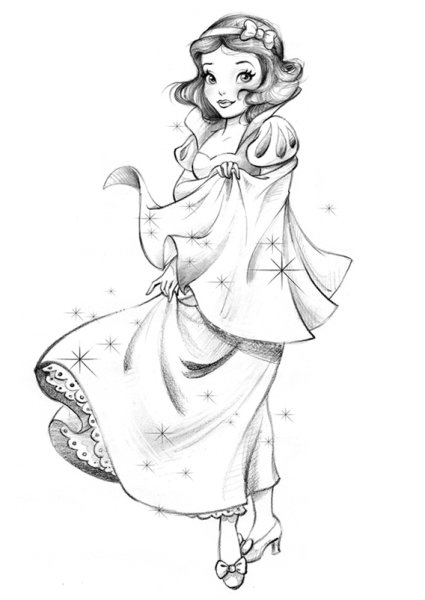 Срисовки принцессы Диснея Белль