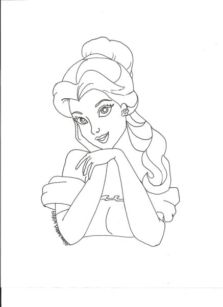 Принцесса Рапунцель карандашом