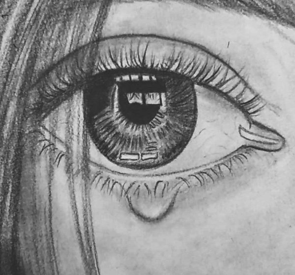 Рисунки карандашом грустные глаза