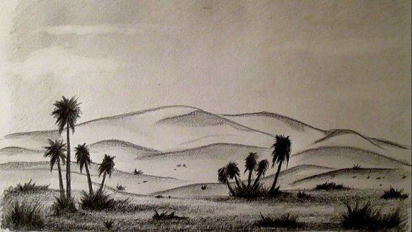 Нарисовать пустыню