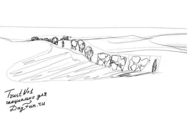 Пустыня раскраска