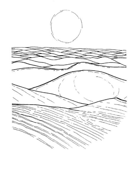 Барханы в графике