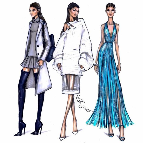 Эскизы моделей Хайден Вильямс