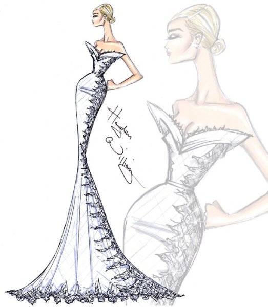 Дизайнерские платья карандашом